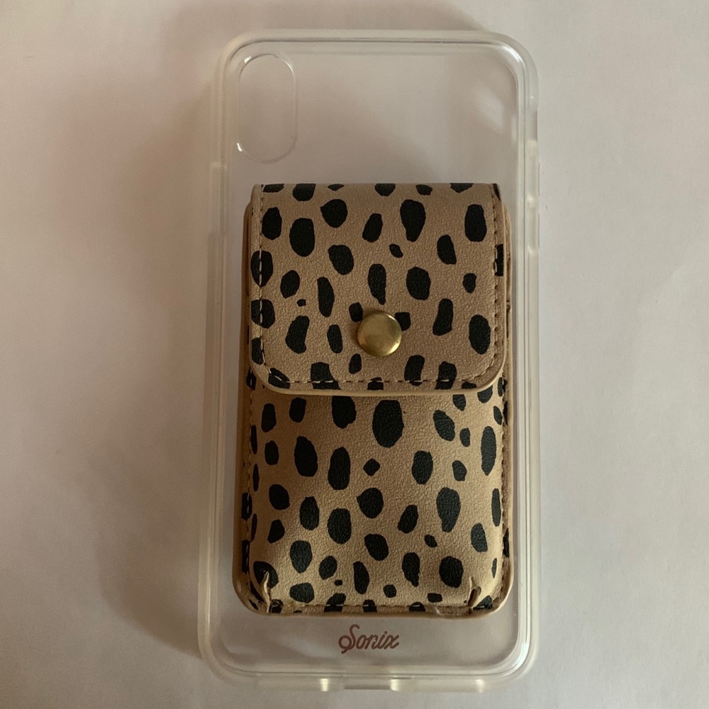 Sonix Clear iPhone XS Max case with cheetah wallet